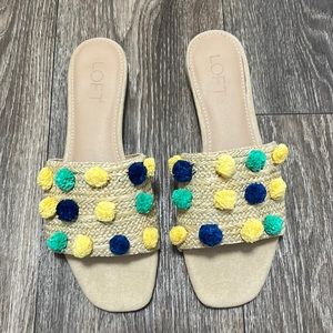 Brand New Ann Taylor Loft Pom Slides
